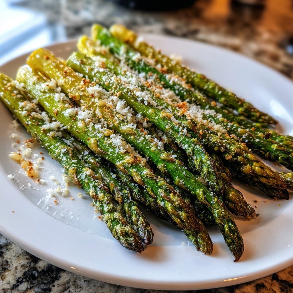 Geroestete Parmesan Spargelstaebchen