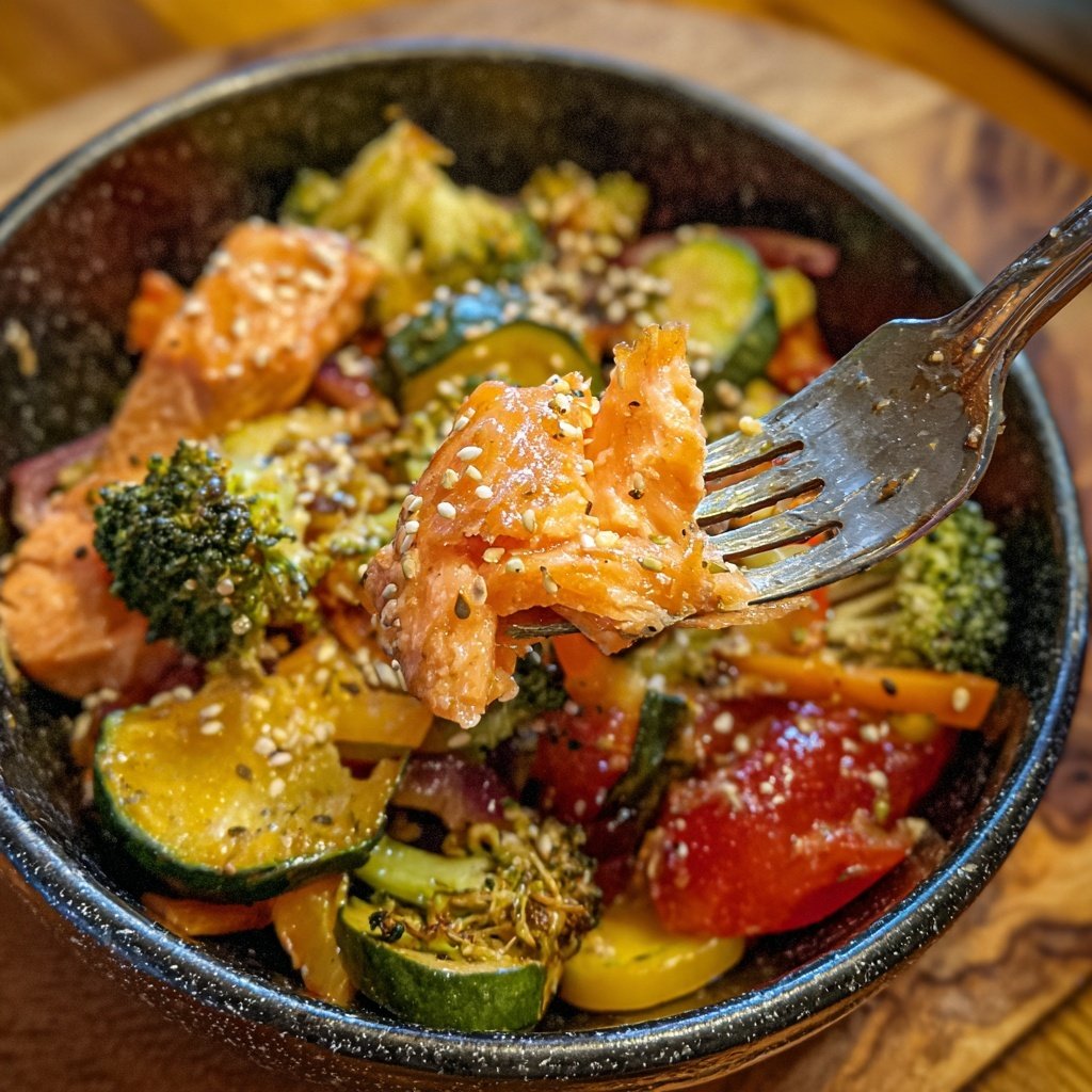 Sesam Ingwer Lachs Bowl