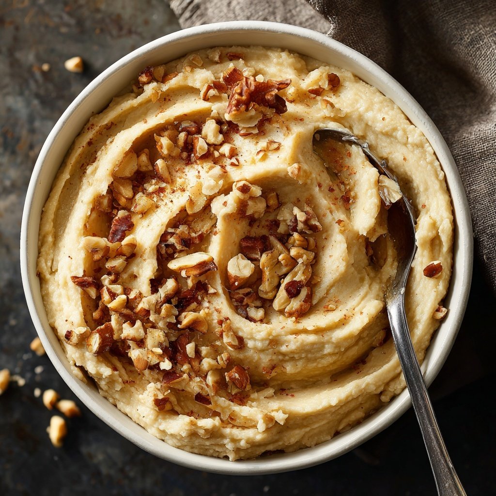 Pastinaken Püree mit Nüssen