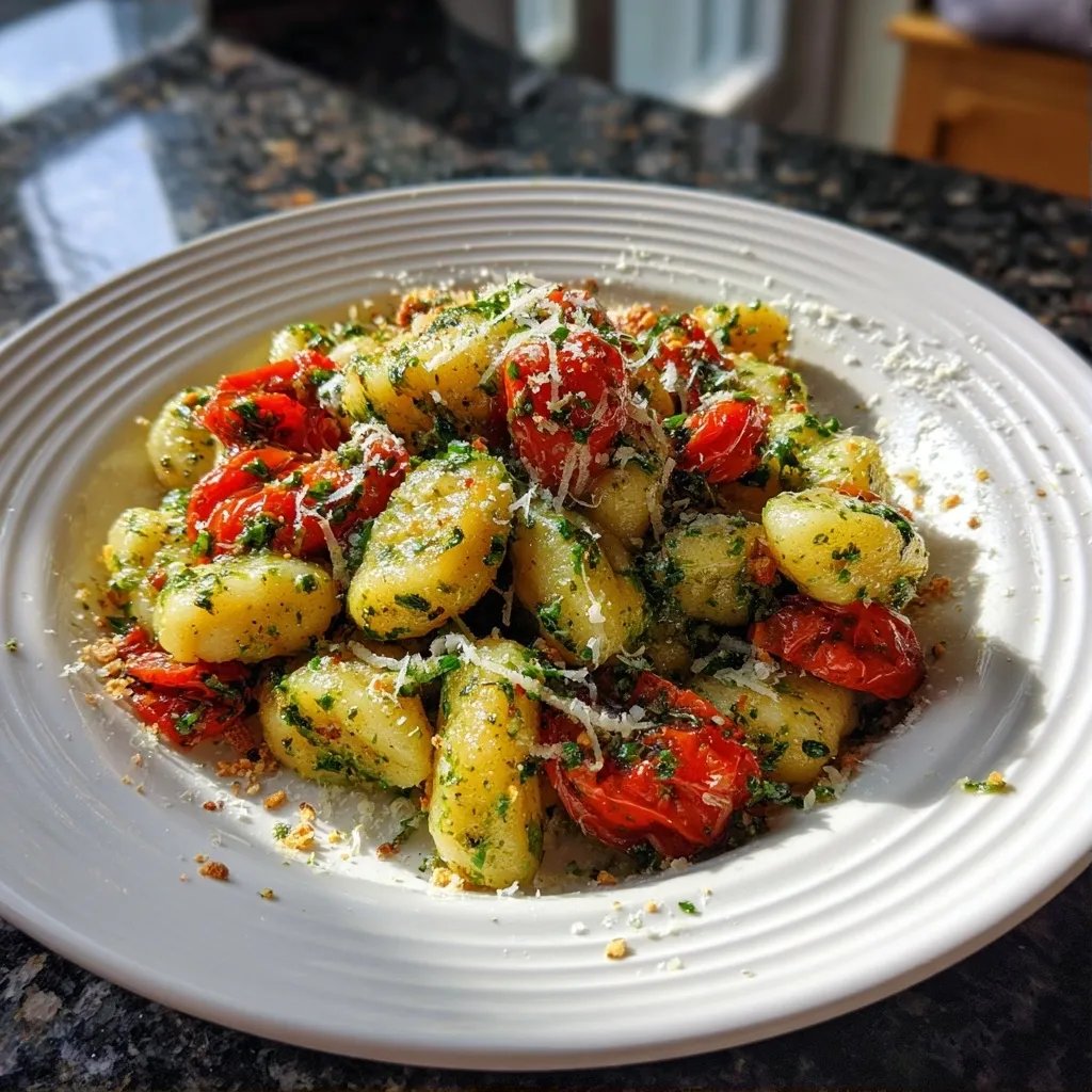 Pesto-Gnocchi mit Tomaten
