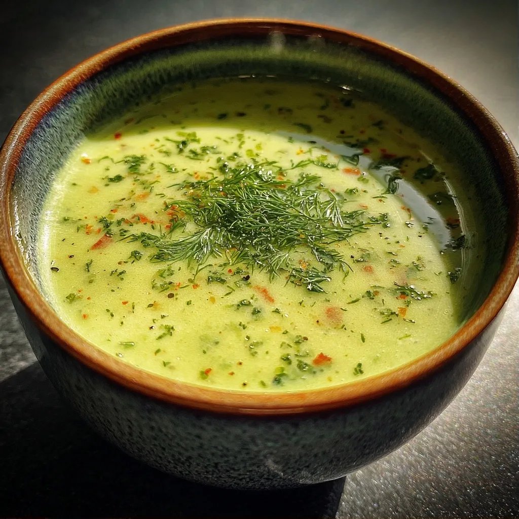 Kalte Gurken-Avocado-Suppe