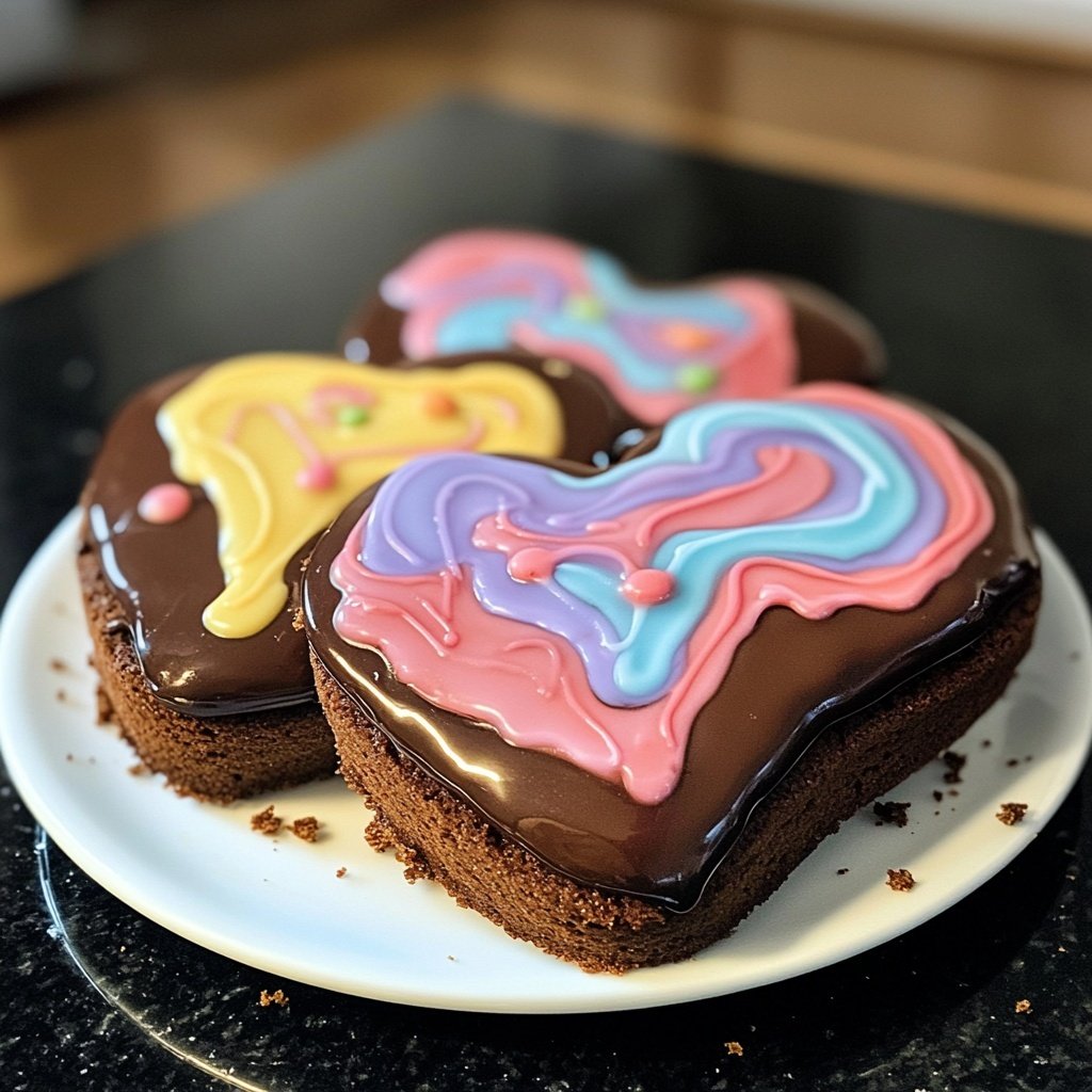 Lebkuchenherzen mit Schokoladenglasur