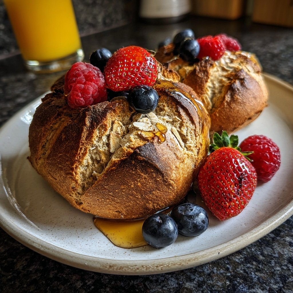 Haferflocken Abendessen Brötchen