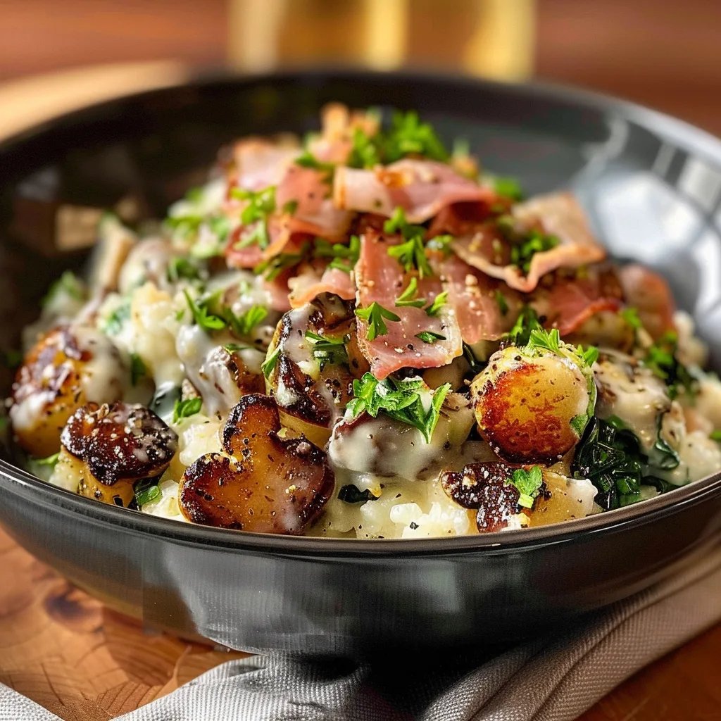 Perfekt Gerösteter Rosenkohl mit Knusprigem Speck & Cremiger Knoblauchsauce