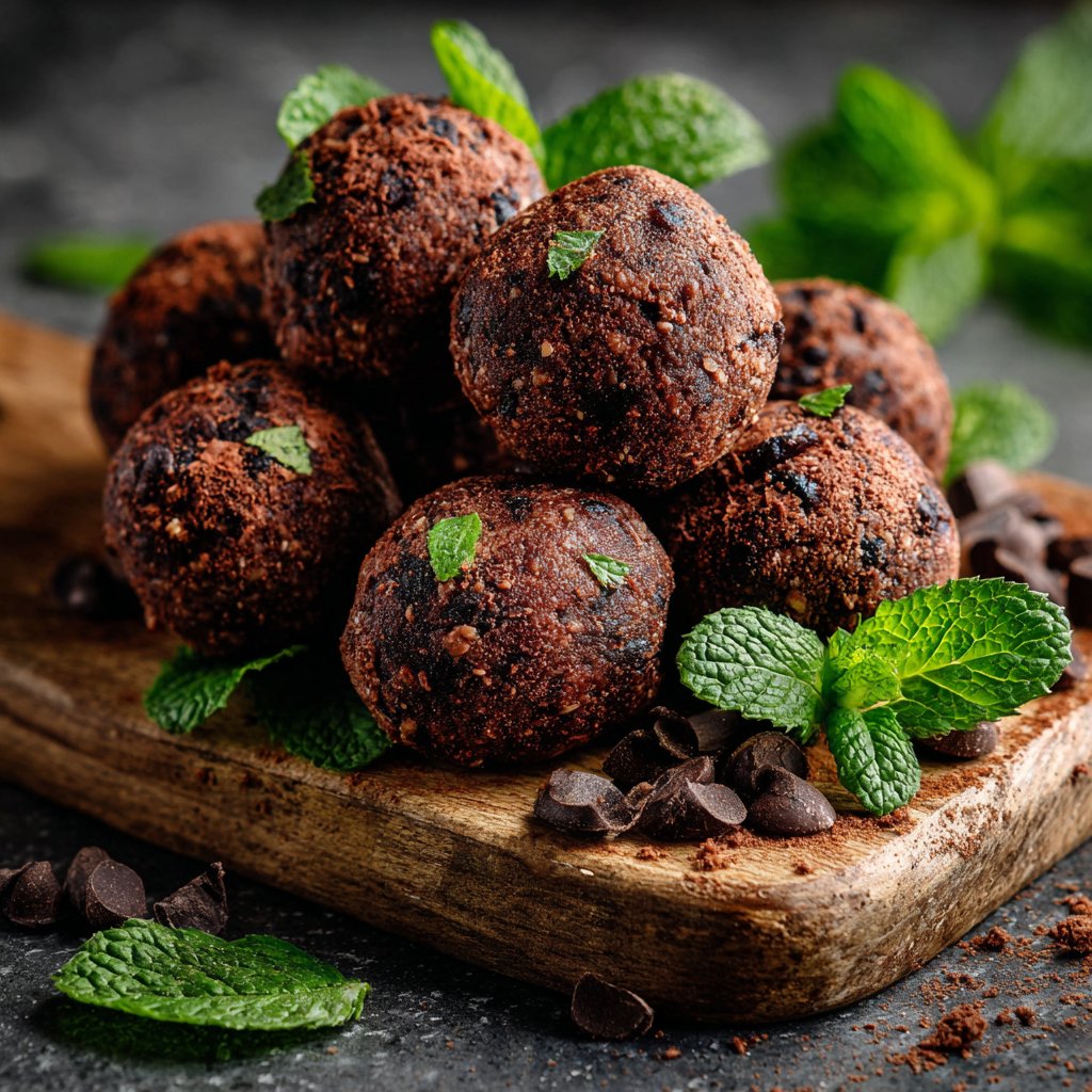 Minzschokolade Protein Kugeln