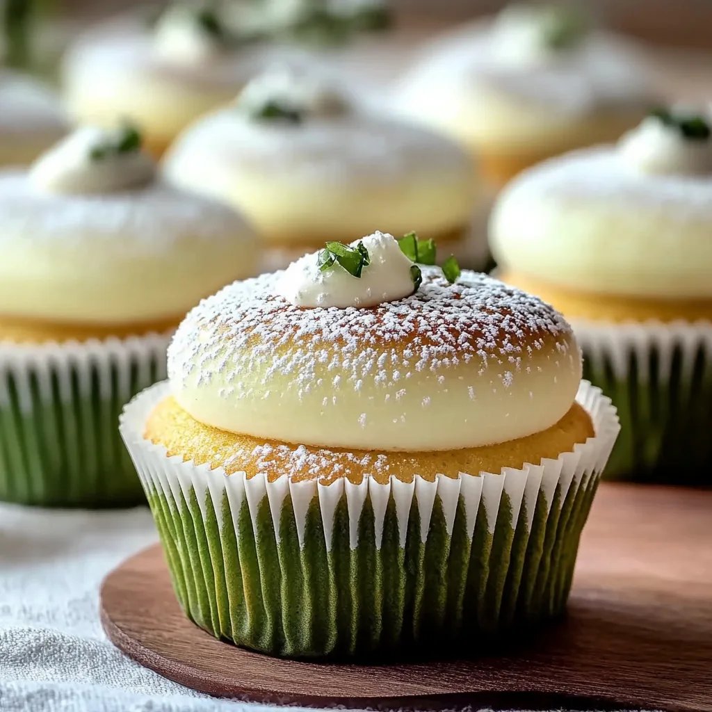 Flauschige japanische Baumwoll-Käsekuchen-Cupcakes