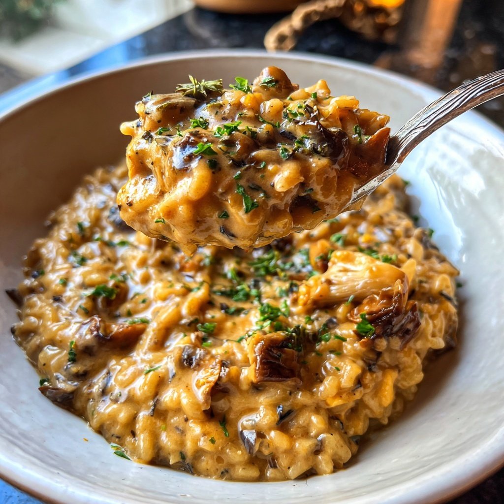 Cremiges Pilzrisotto