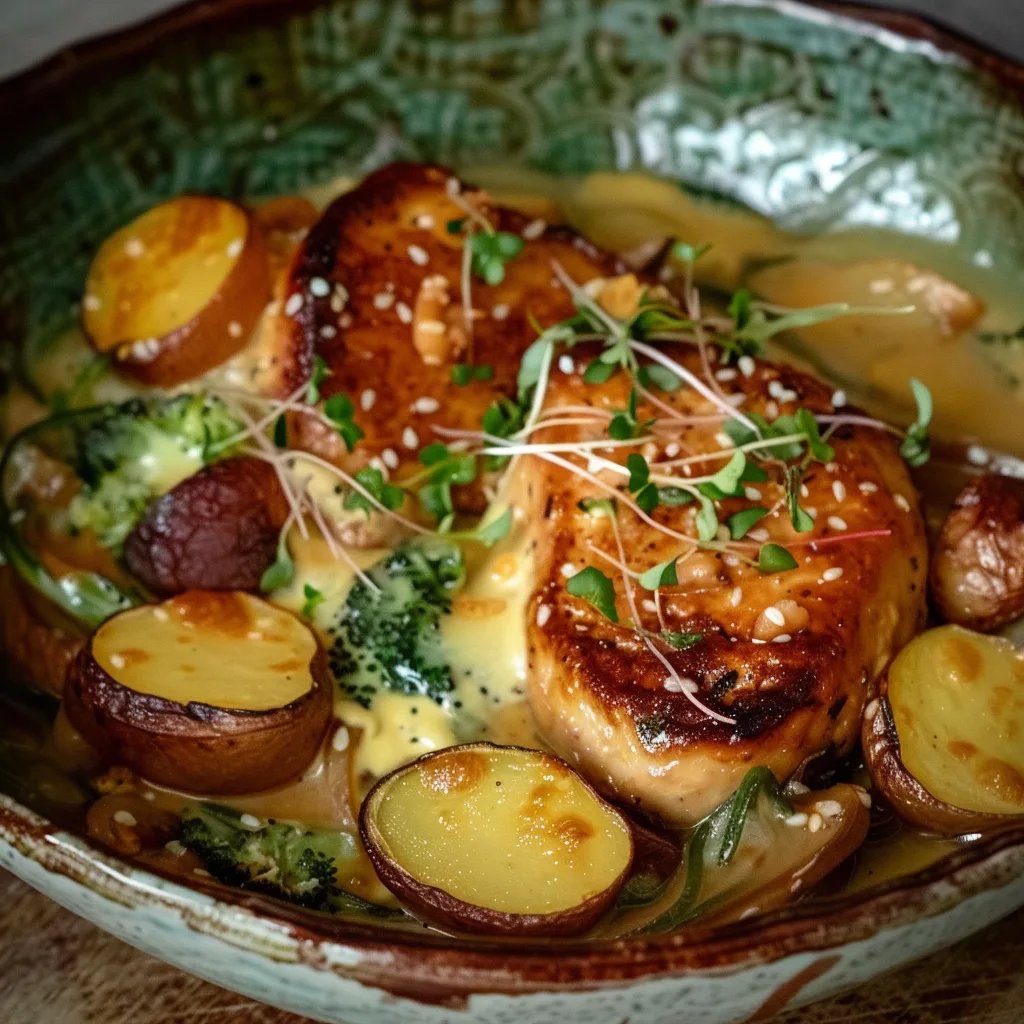 Rosenkohl-Kasseler-Auflauf