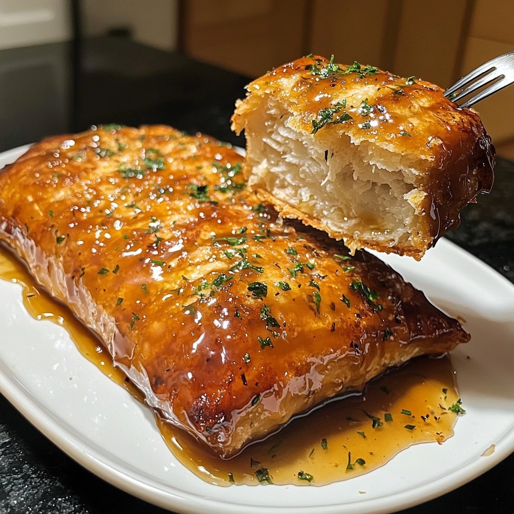 Glasiertes Honig-Senf-Lachsfilet aus dem Ofen