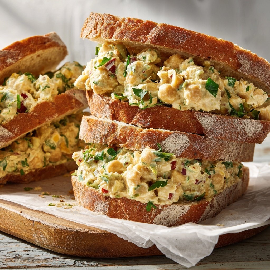 Kichererbsen Salat Sandwiches