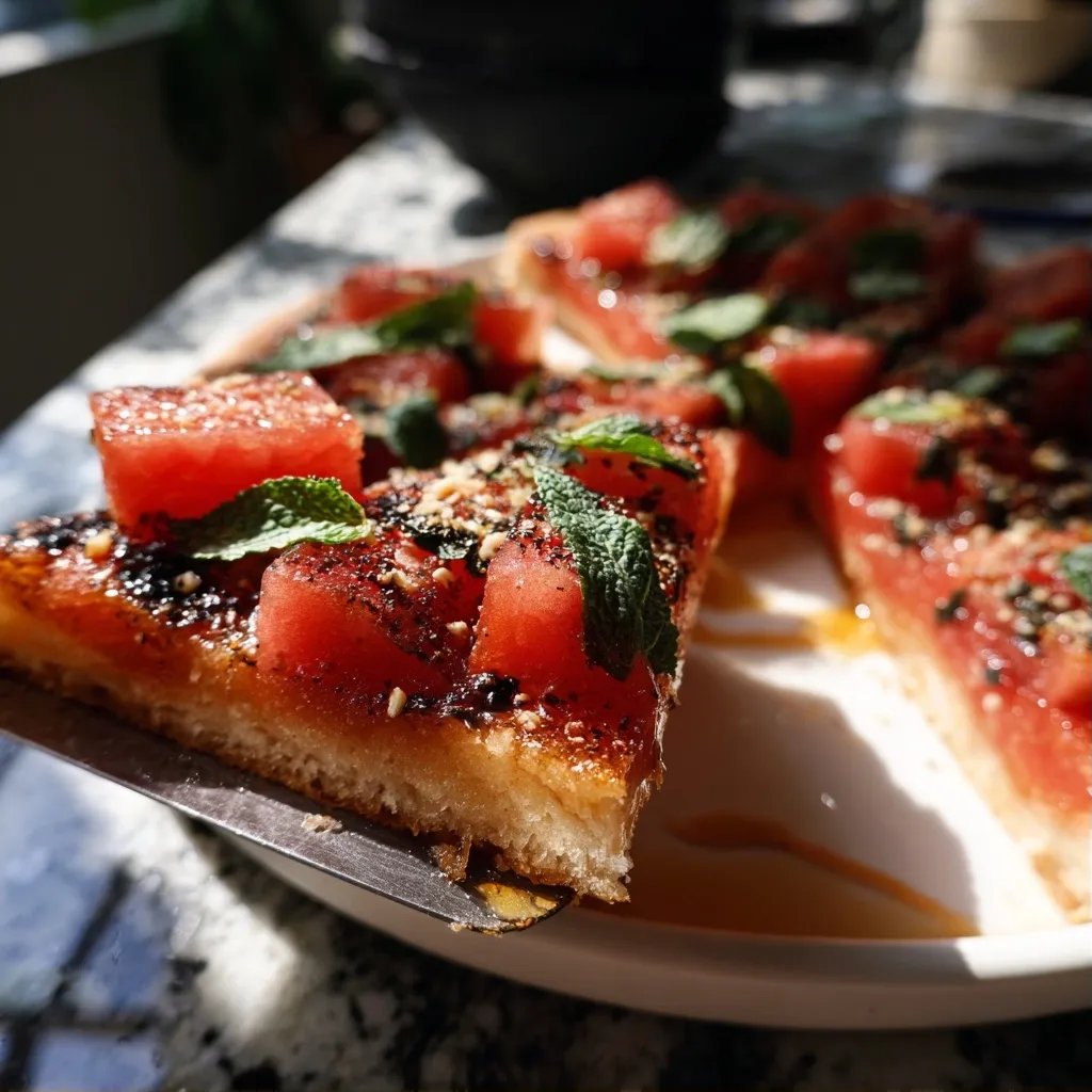 Wassermelonen Pizza Süß