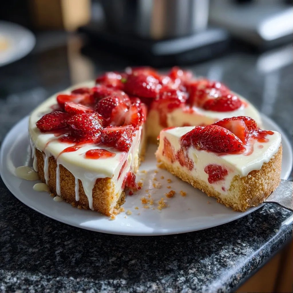 Erdbeerkuchen mit Vanillecreme