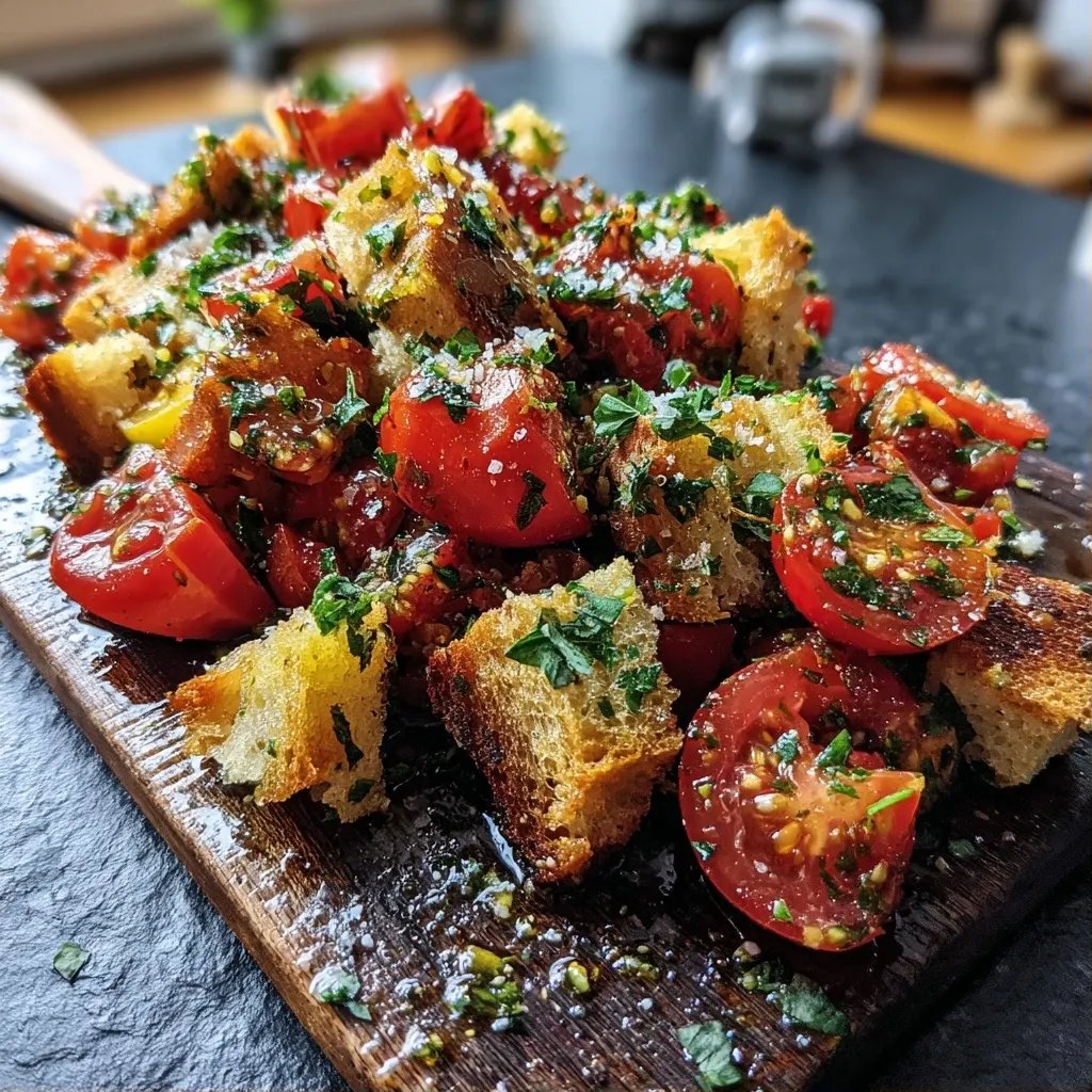 Brotsalat mit Tomaten