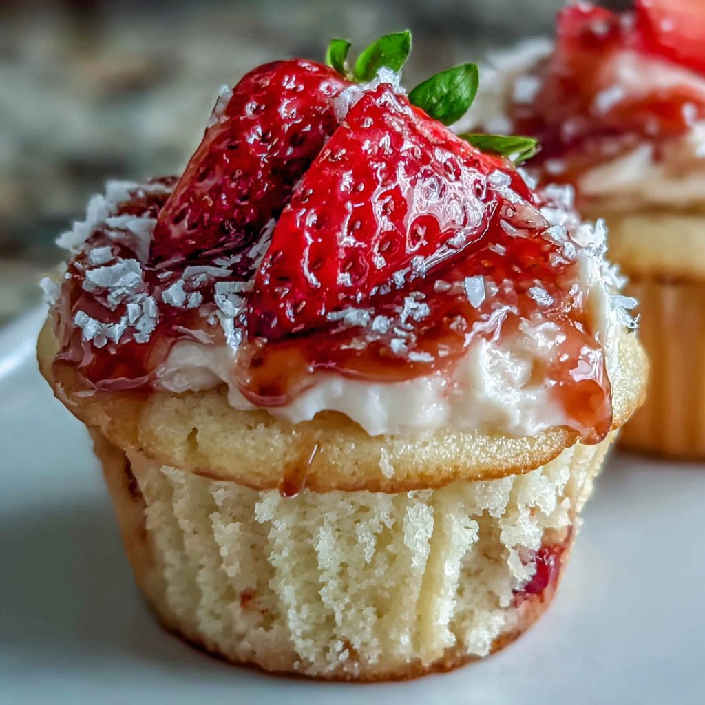 Erdbeerfrische Cupcakes Variante