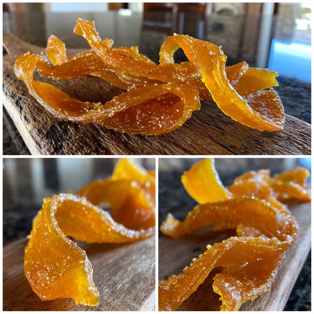 Zucker-Orangenstückchen Süße Zitrus-Wenden