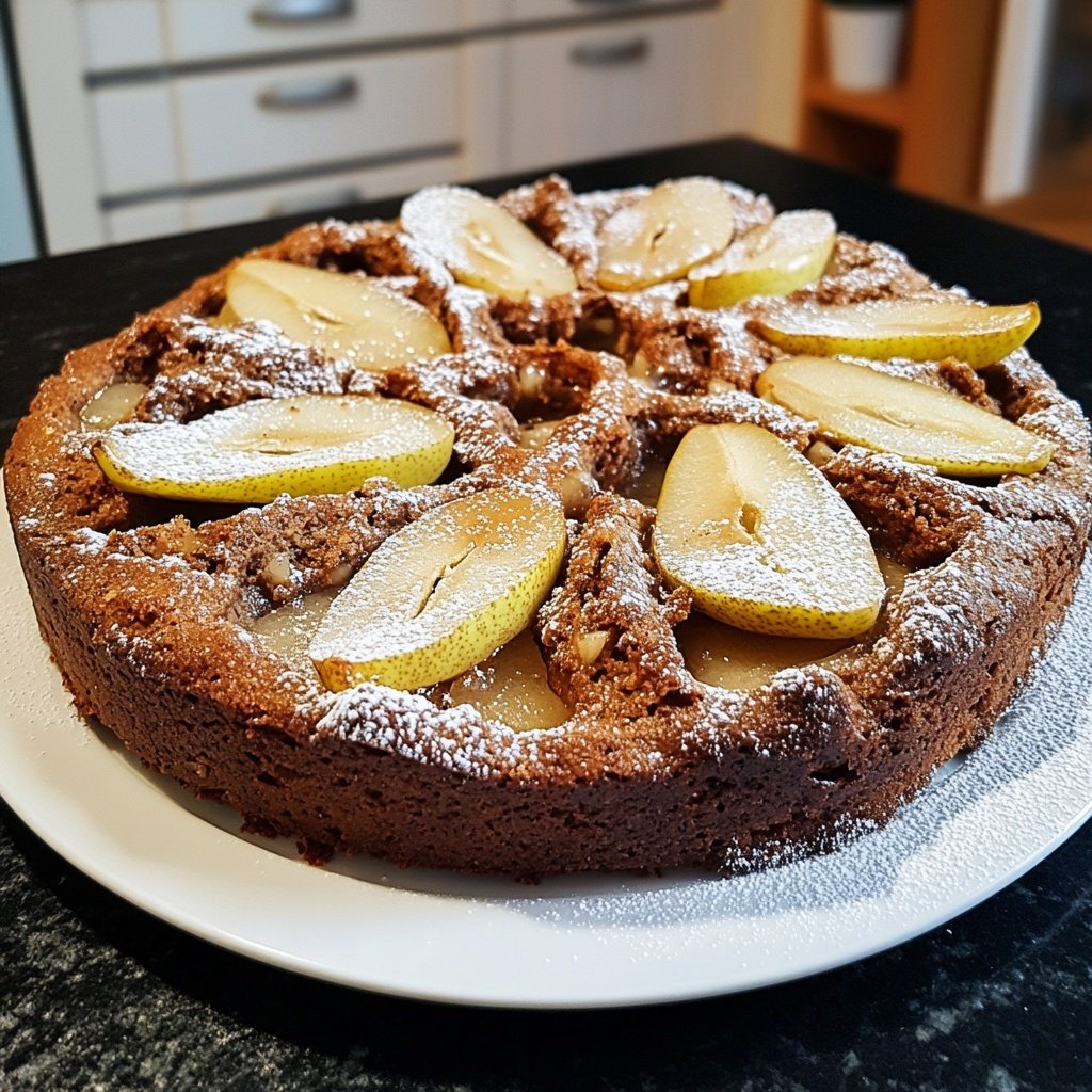 Steinbock Birne Lebkuchen Kuchen