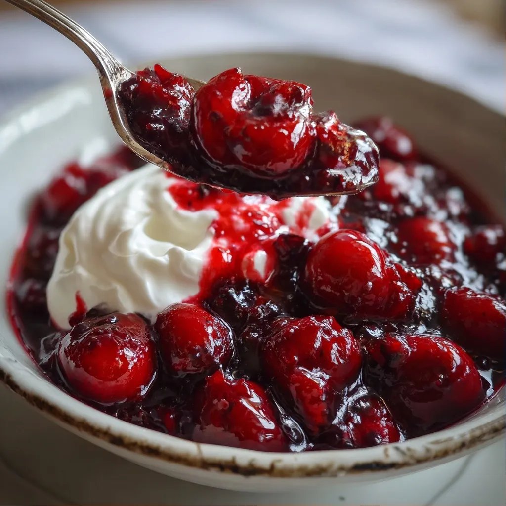 Kirschkompott mit Joghurt