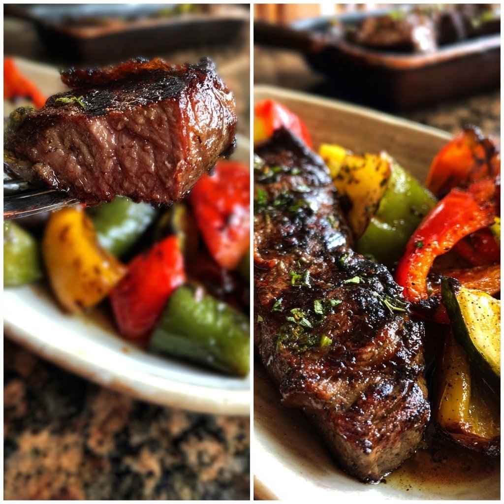 Gegrilltes Steak Gemüse Teller