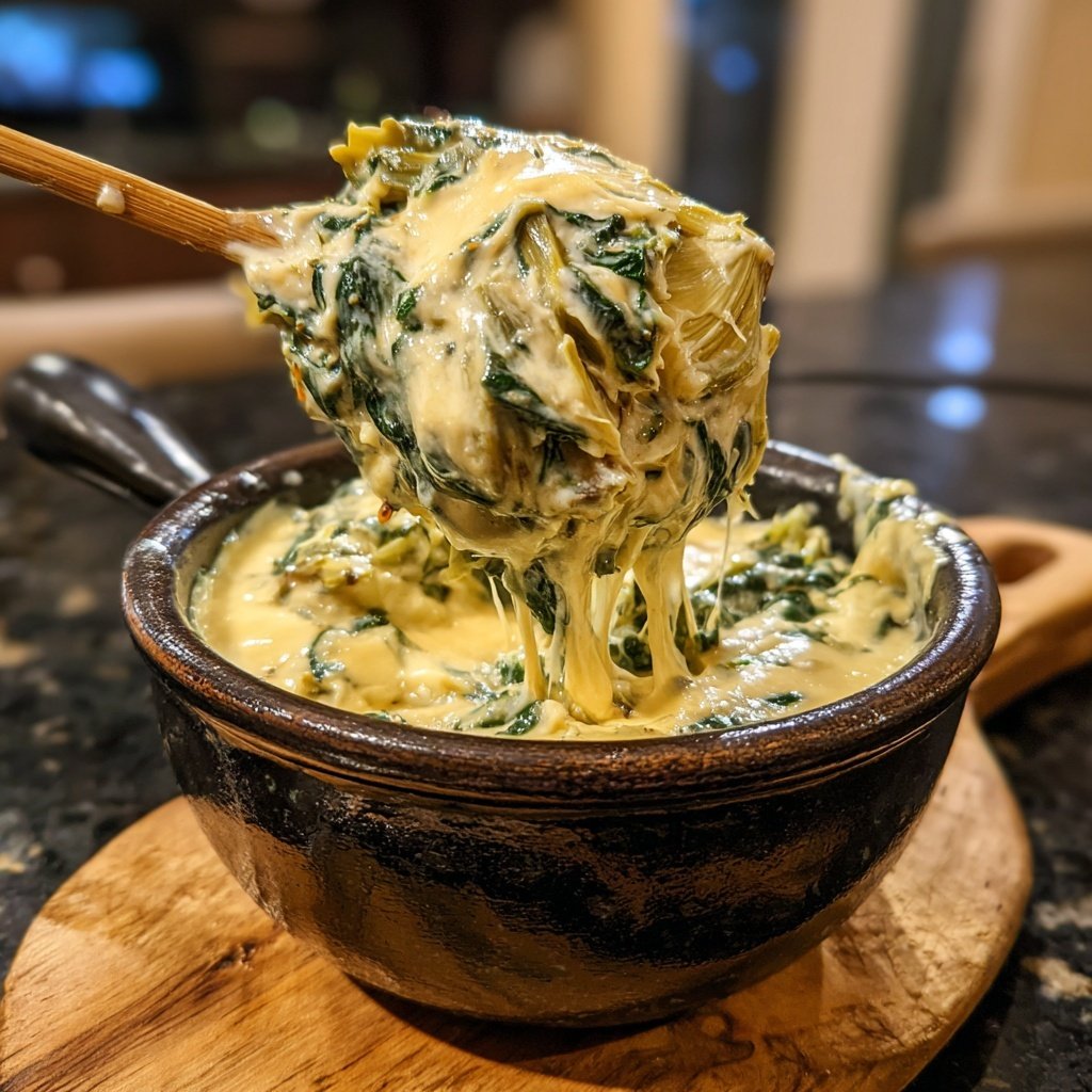 Spinat Artischocken Fondue Überraschung