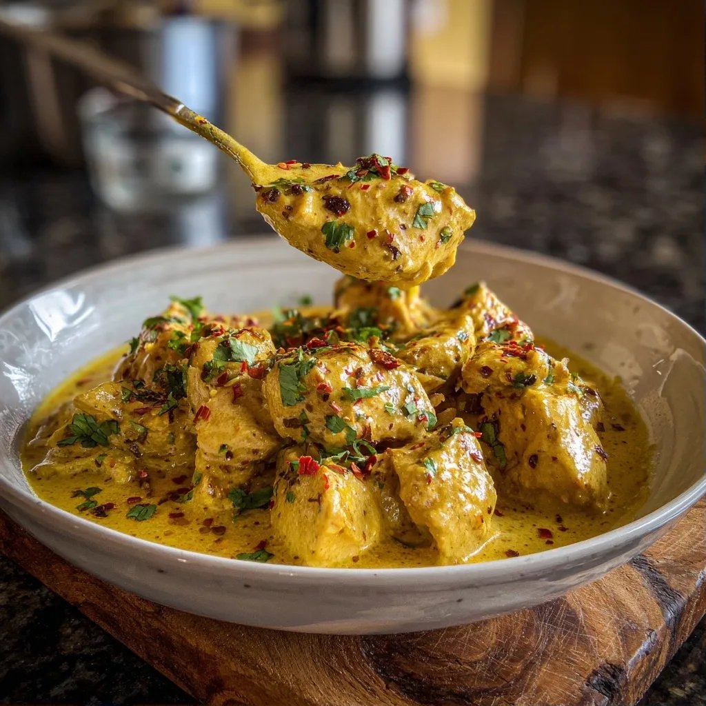 Hähnchen Curry Cremig