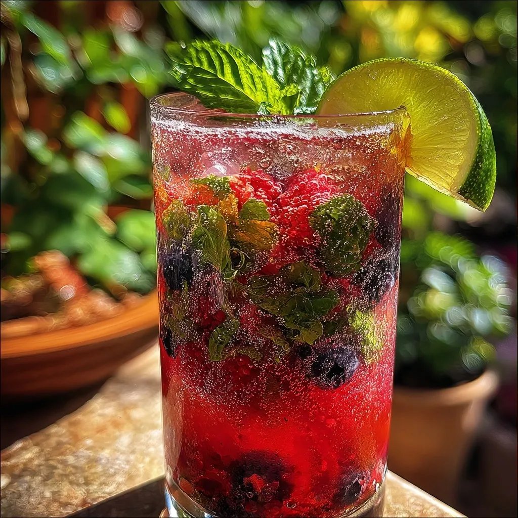 Virgin Mojito mit Beeren
