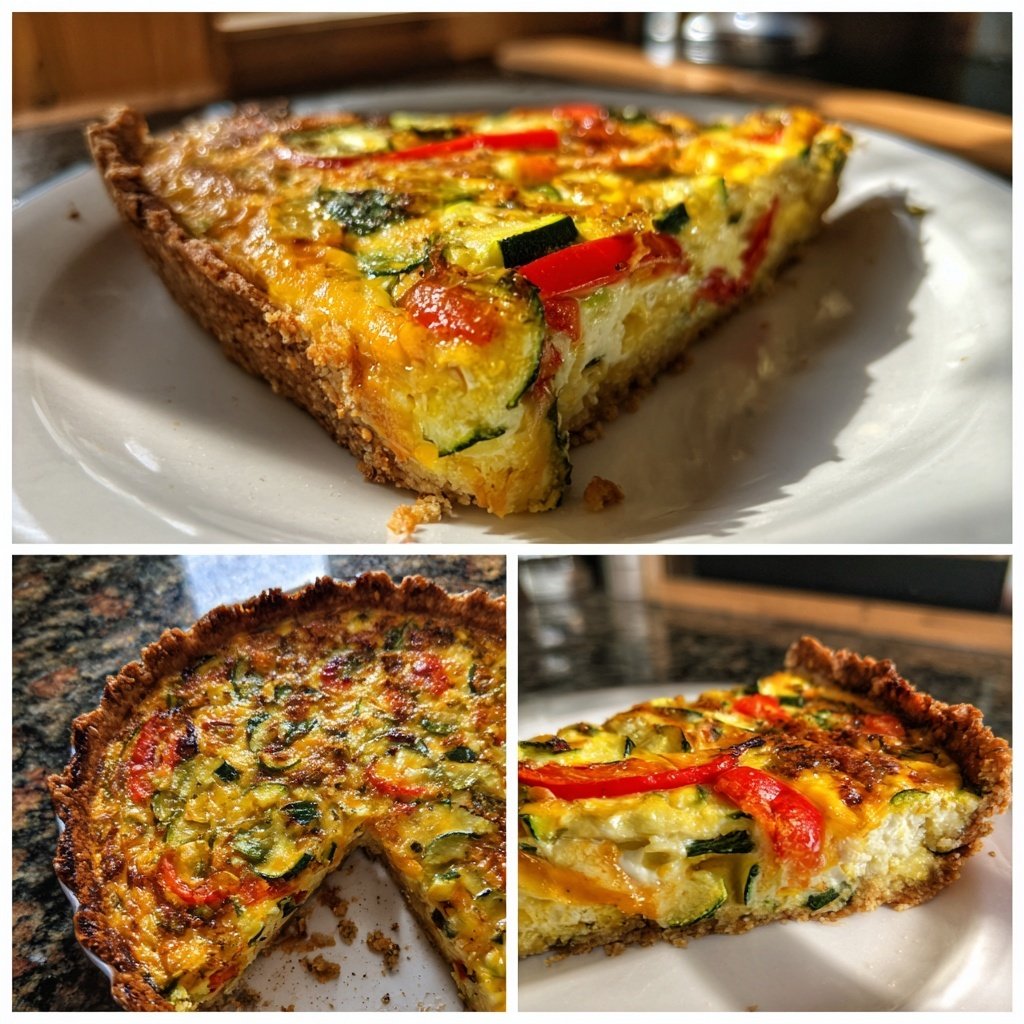 Herzhafte Gemüse Quiche Stücke