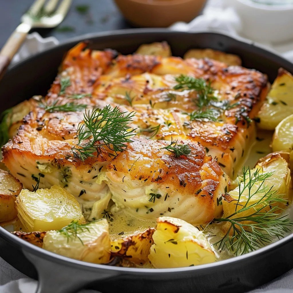 Lachs-Kartoffel Auflauf