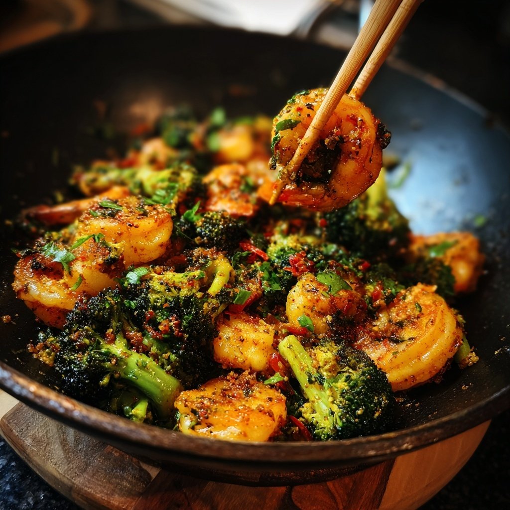 Garnelen Brokkoli Rührbraten