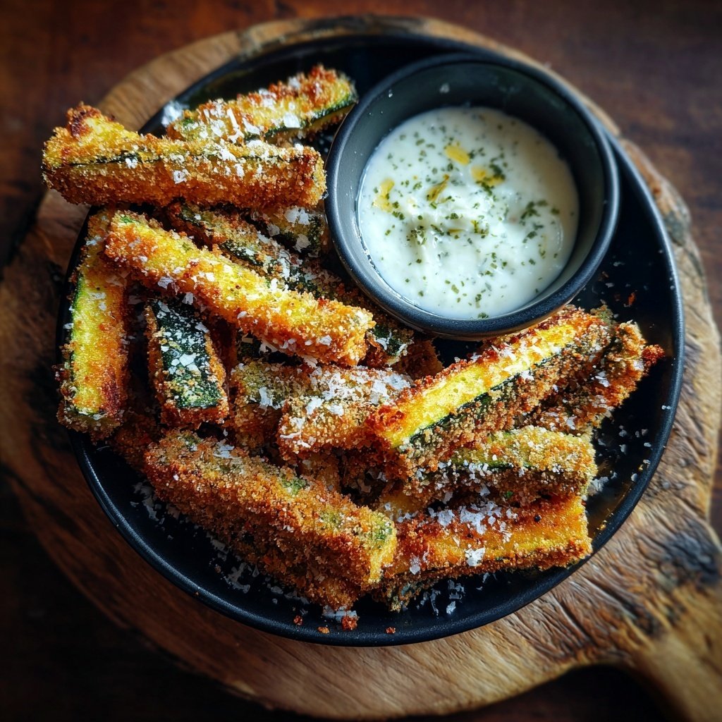 Zucchini Pommes mit Dip