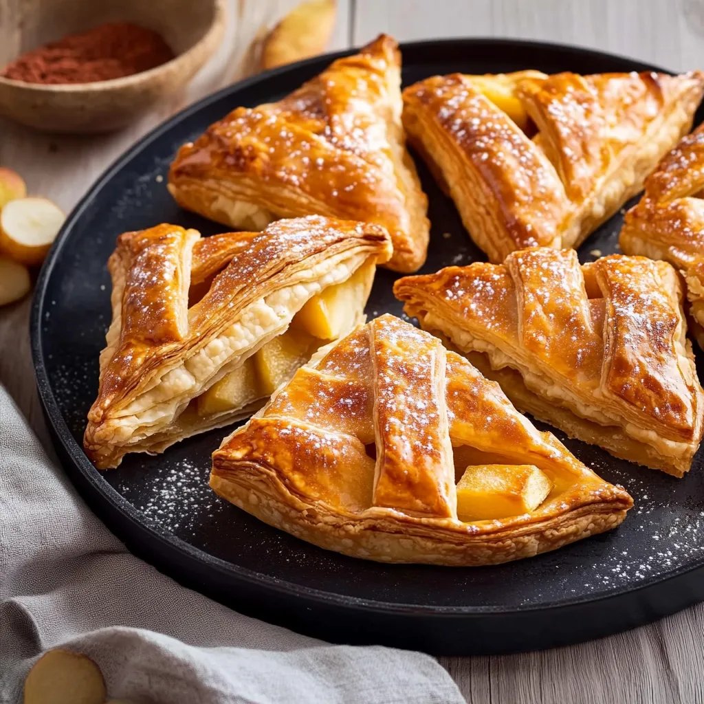 Apfel-Taschen mit Blätterteig