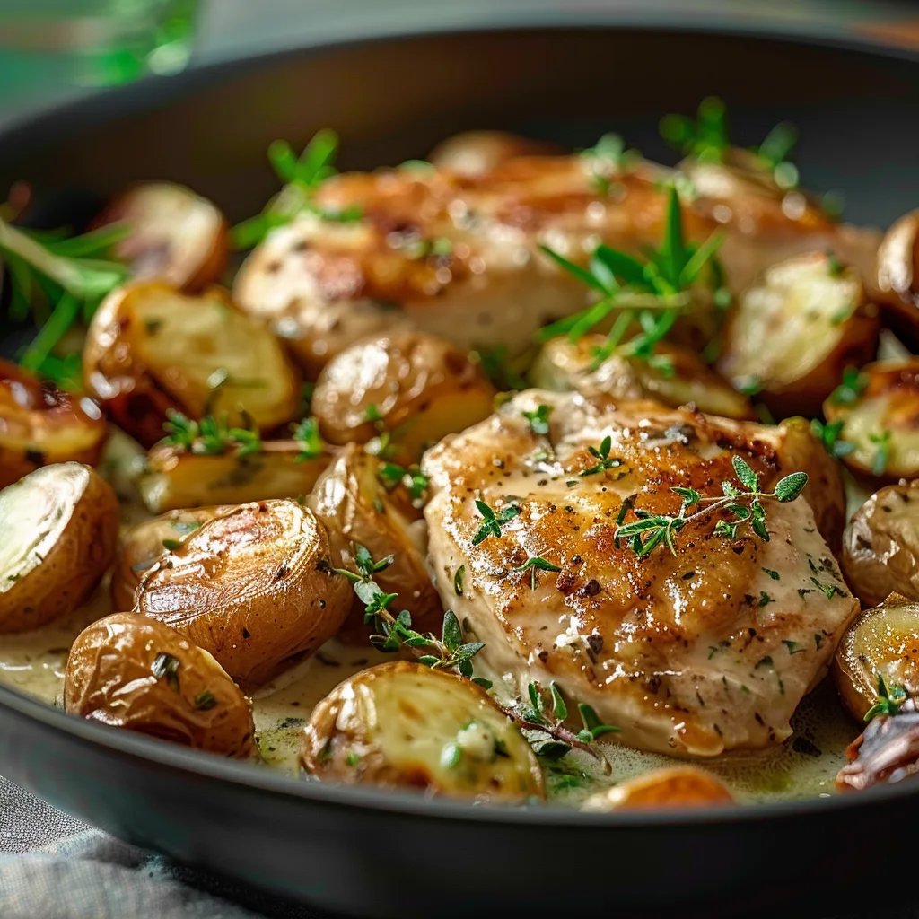 Hähnchen-Geschnetzeltes in Rosenkohl-Sahnesoße