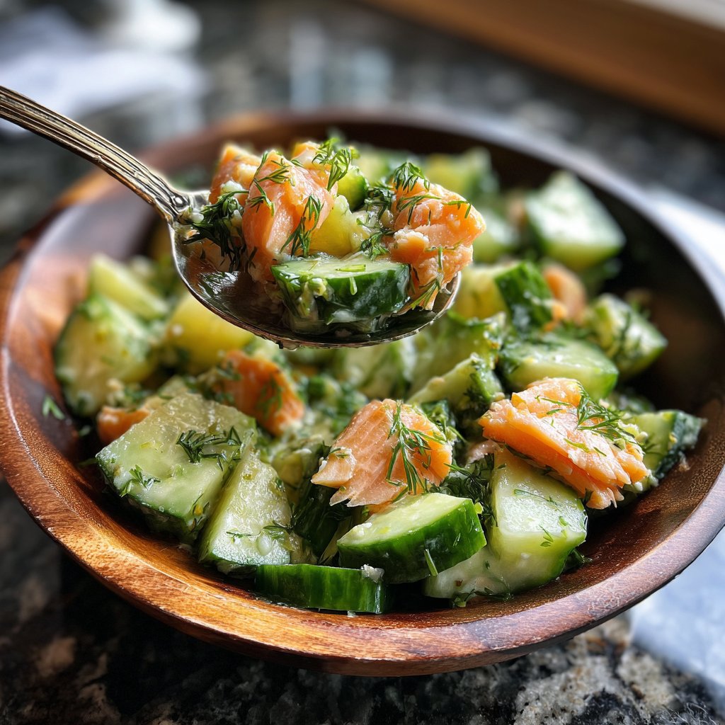 Gurken-Dill-Lachs-Salat