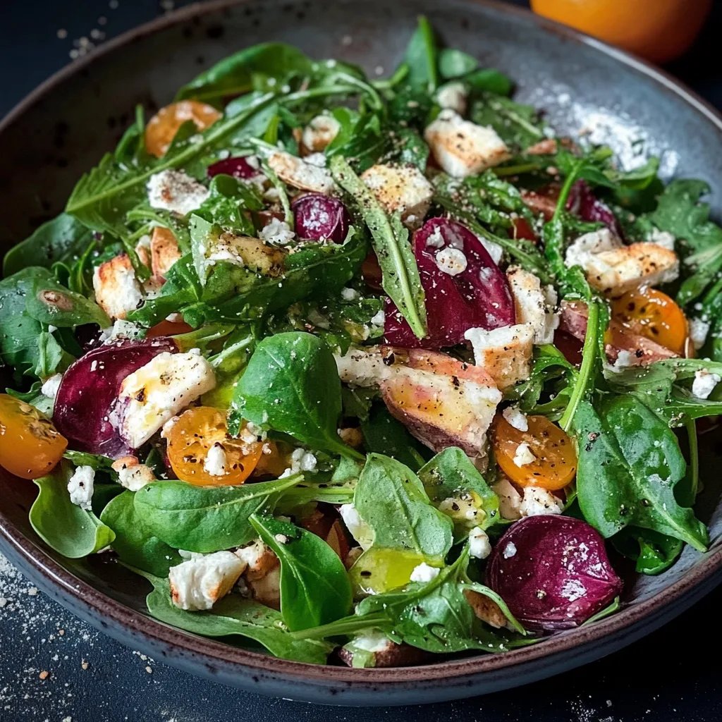 Gemischter Feldsalat mit Himbeeressig - Dressing