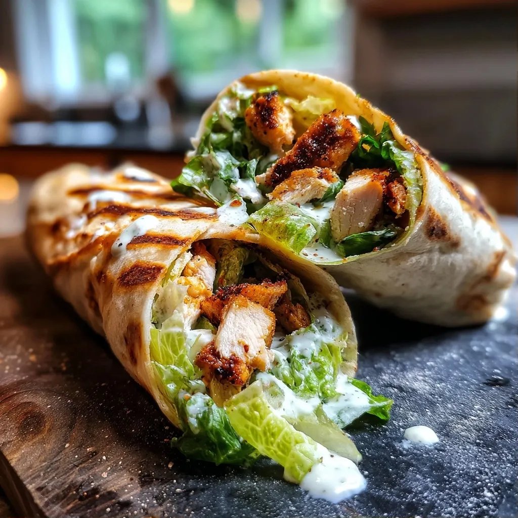Hähnchen-Caesar-Wrap