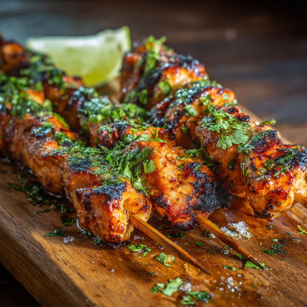 Hühnchen-Spieße mit Limette