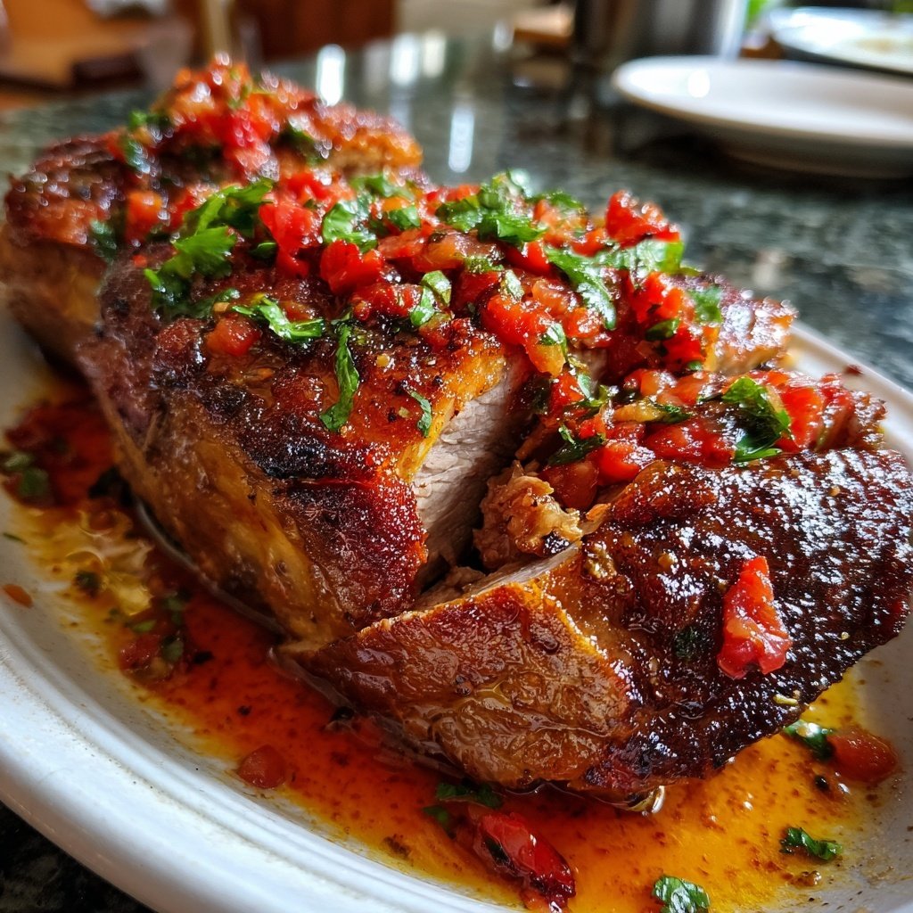 Schweinelendbraten Drei Beeren Salsa