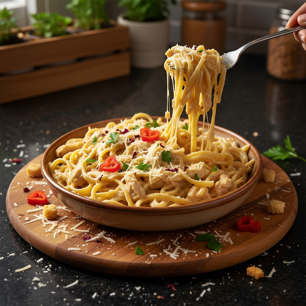 Valentinstags Hähnchen Alfredo