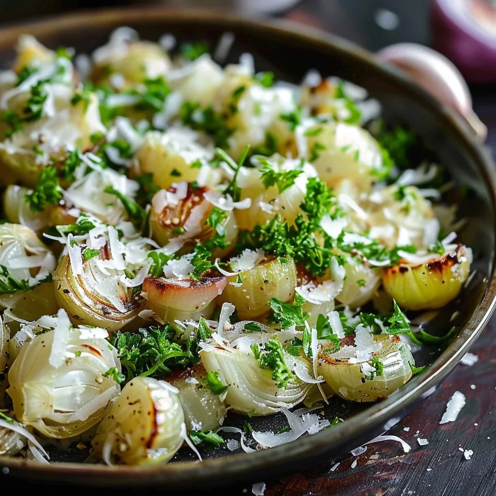 Gerösteter Rosenkohl mit Knoblauch und Parmesan