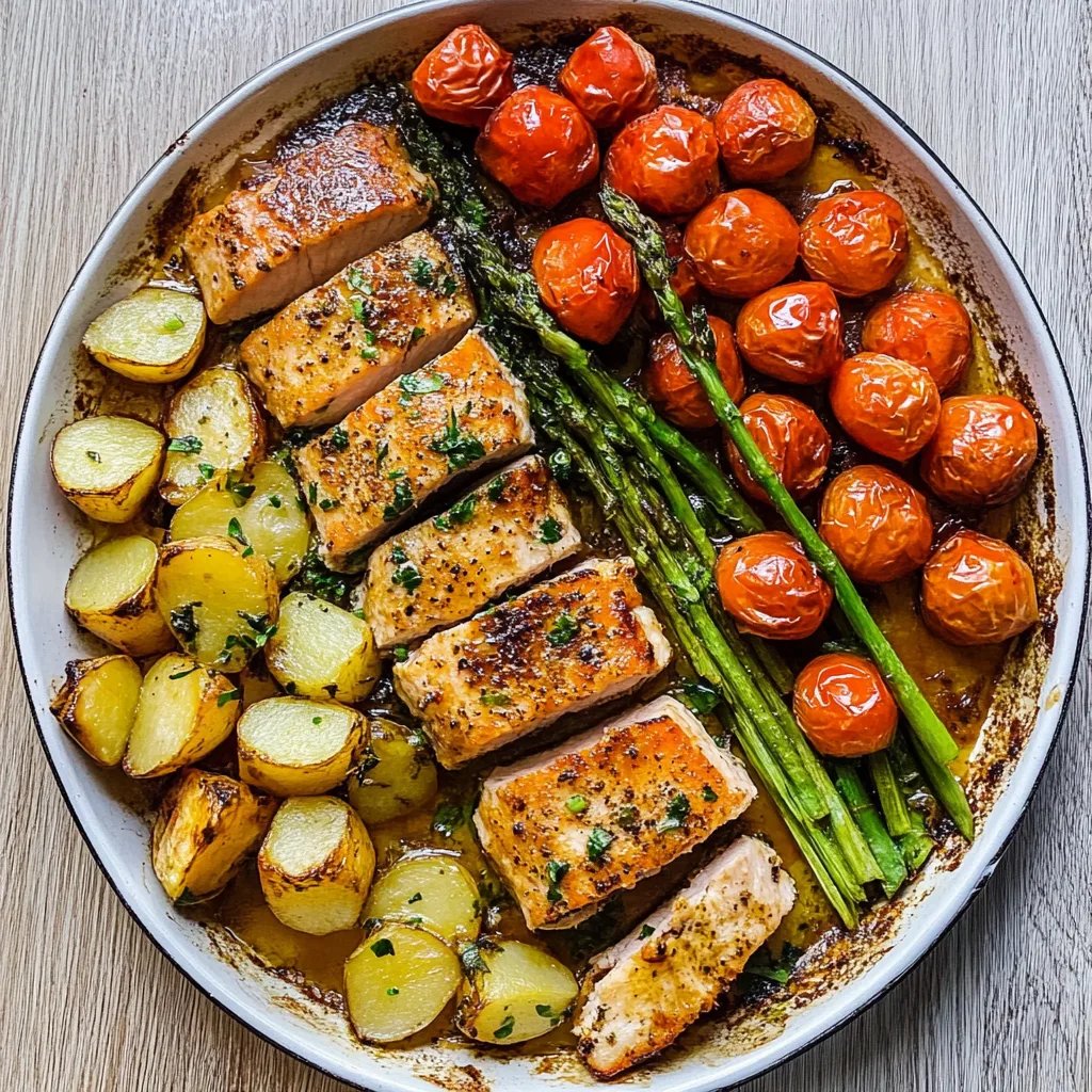 Sheetpan Lax och potatis med grönsaker: Ett underbart ultimativt recept