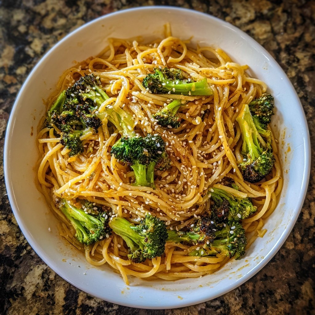 Schnelles Nudelgericht mit Brokkoli