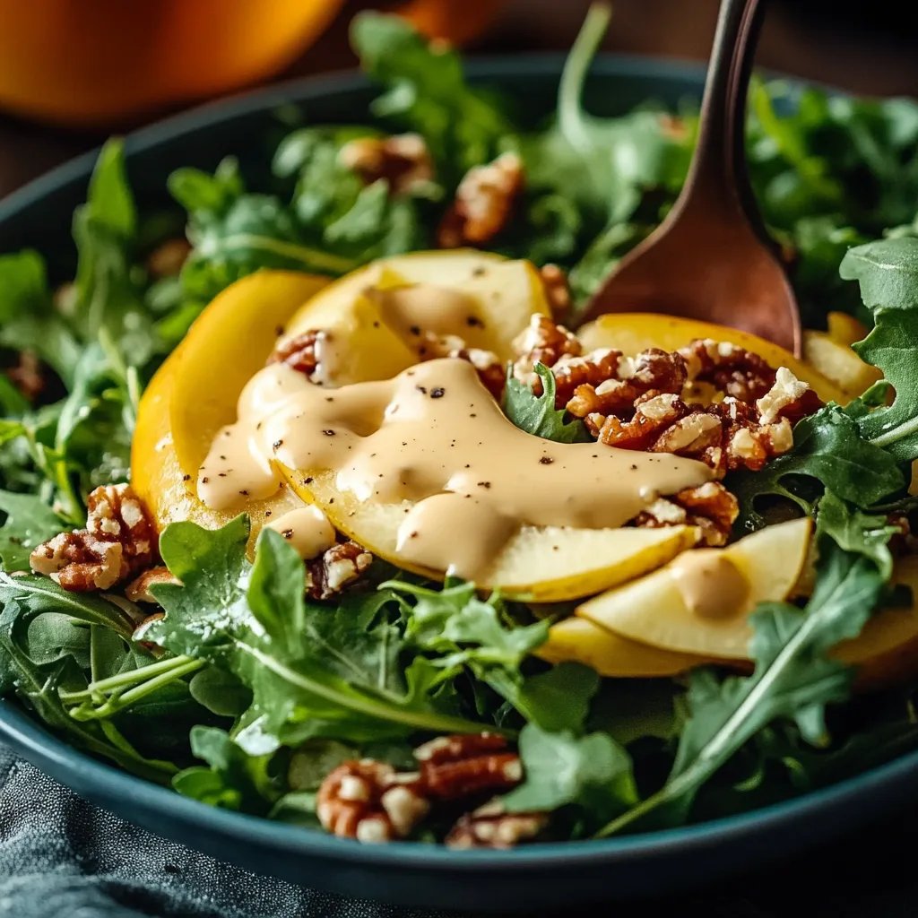 Einfache Arugula-Salat mit Apfel und Parmesan