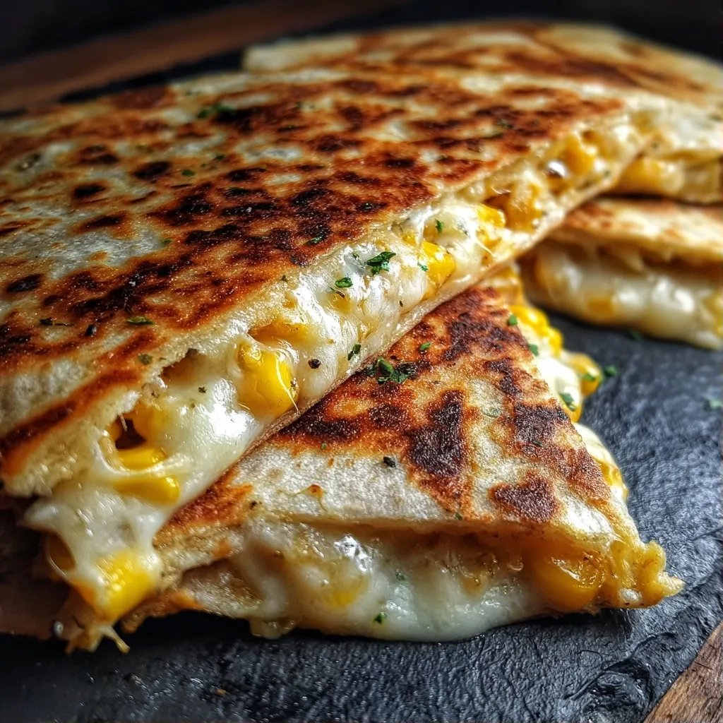 Quesadilla mit Käse und Mais